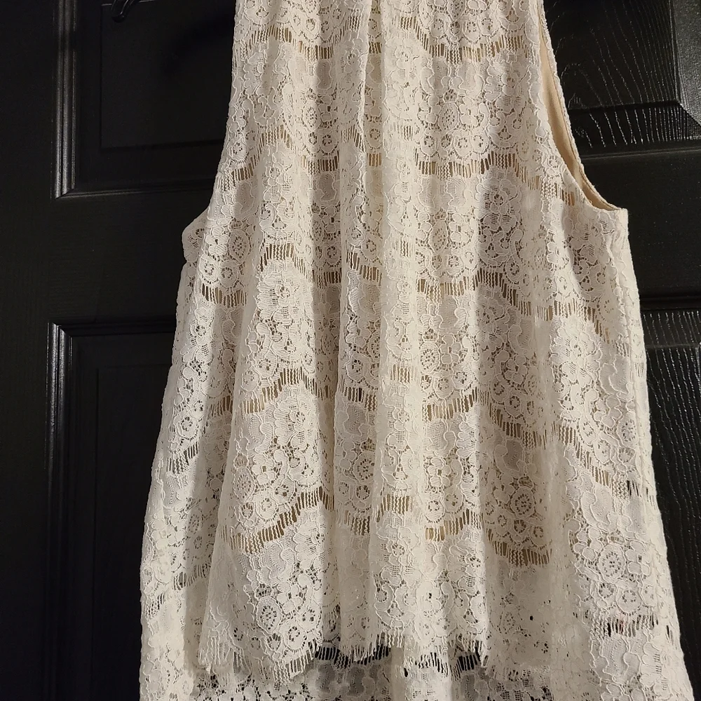 Love,fire blouse size S cream/tan - Picture 3 of 13